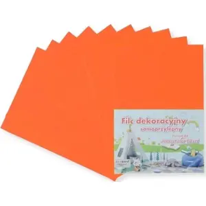 Self-adhesive felt sheet INTERDRUK A4 20x30 cm orange, pack of 10