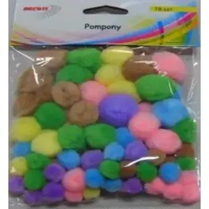 Pompons set BREWIS Pompony pastelowe POM02 – decorative yarn pompoms for crafts and garments