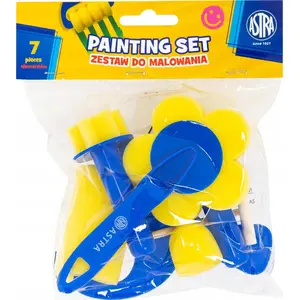 Paint Roller and Sponge Set Astra 7-piece (mix of rollers and foam pads)