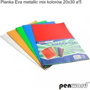 Foam Sheet Penword PIANKA EVA METALLIC MIX 20×30 cm A5 – assorted metallic colors