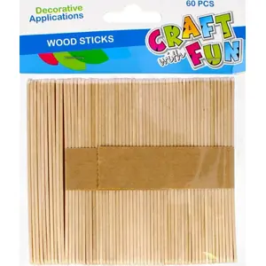 Craft with Fun decorative wooden shapes set 60 pcs CF655 – assorted craft embellishments