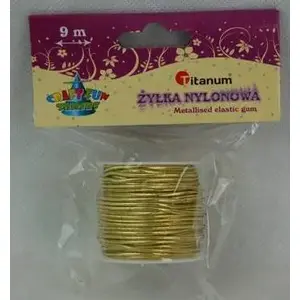 Elastīgā aukla Titanum TITA5343 — zelta krāsa, dekoratīva elastīga aukla
