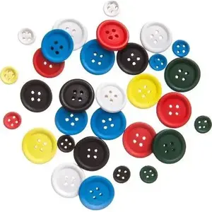 Wooden buttons DP Craft Mix 30 pcs – Brights Dalprint by DP Craft