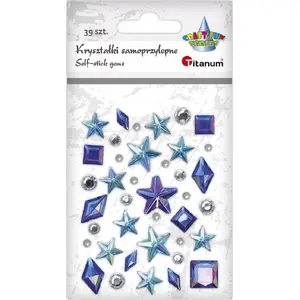 Self-adhesive blue crystal rhinestones Titanum mix 39 pcs