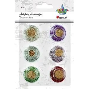 Decorative Balls Titanum mix set, 6 pieces