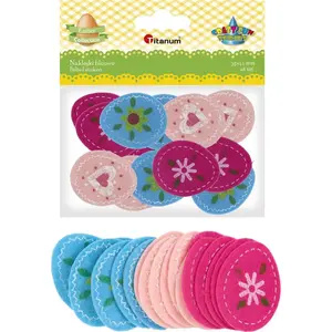 Felt adhesive stickers Titanum mix 18 pcs — decorative felt stickers, self-adhesive craft shapes
