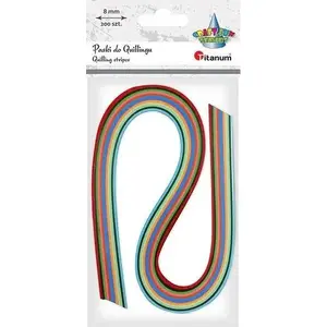 Quilling Paper Strips Titanum 8 mm mixed colors 200 pcs