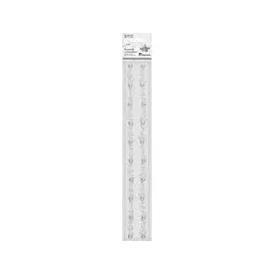 Self-adhesive strip pearls Titanum, 2 pieces, white