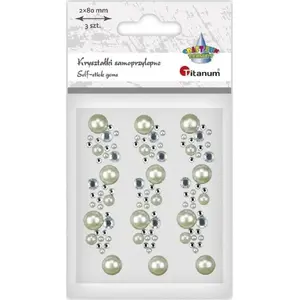 Self-adhesive crystal strips DP Craft, pack of 3 — decorative rhinestone applique