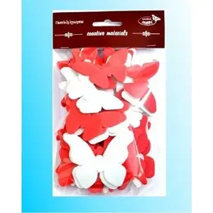 Titanum Motyle red-white decorative butterflies, pack of 52 pieces