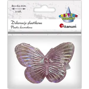 Decorative self-adhesive butterfly stickers Titanum 80×62 mm, 2 pcs