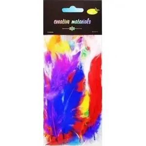 Feathers FANDY soft plush 10 cm, lightweight crafting feathers, 5 g pack