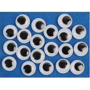 Moving craft eyes FANDY 10 mm, set of 20 – plastic safety eyes for toys and decorations
