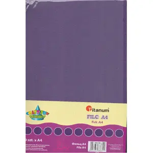 Felt sheets Titanum A4 purple, pack of 10