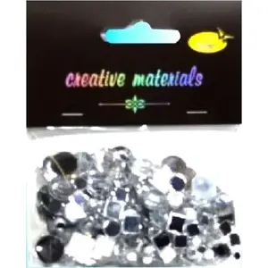 Lovrin crystal elements silver 4–12 mm, 25 g — jewelry components