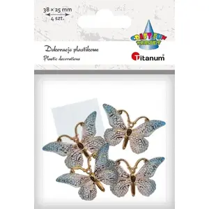 Self-adhesive decorative butterflies Titanum 38×23 mm set of 4