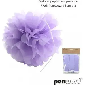 Paper pompom 25 cm Polsirhurt model pp05, purple