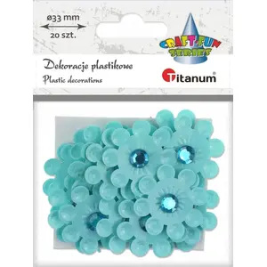 Titanum self-adhesive 3D blue flower decorations set 20 pcs