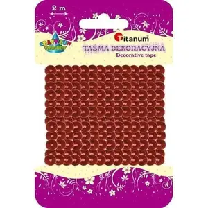 Sequin Trim on Tape 6 mm x 2 m, Milan, red