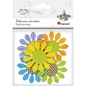 Fabric 3D Flowers Titanum, set of 5 colors