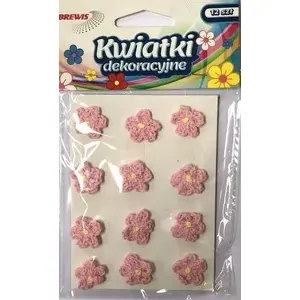 BREWIS decorative buttons Kwiatki 18 mm light pink model K18-4