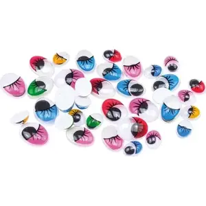 BREWIS movable eyelets RO16 - colored eyelash eyes 10/15/16 mm, set of 26