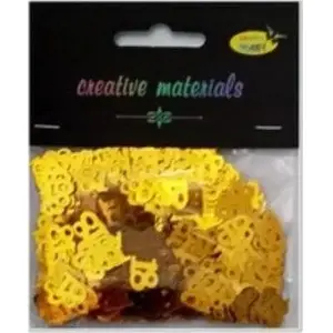 Craft Shop sequins 18mm gold 15 g pouch