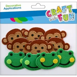 Felt Decorations set Craft with Fun CF OZDOBA DEK FILC ZABA/MALP SPRZYL 10 pcs