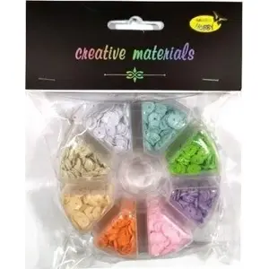 Sequin mix Titanum Cekiny 6 mm pastel colors 40 g, 8-color pack