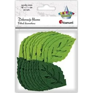 Felt Leaves Pack Titanum 65×37 mm, mixed colors, 20 pcs