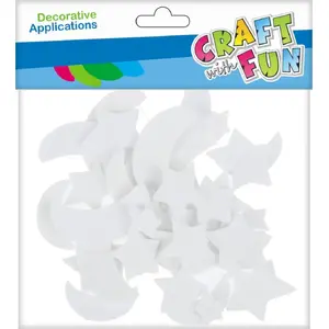 Craft with Fun craft decoration set CF OZDOBA DEK EVA GWIAZD FLUO 40 pcs