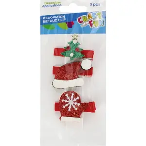 Craft with Fun decorative clothespins CFBN386 — mixed design, set of 3