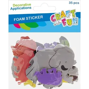 Craft with Fun decorative EVA foam shapes ZOO SPRZYL set 35 pieces CF435