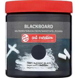 KRUPS Blackboard Jar 250 ml (Art Creation) Elegant Black - glass storage jar for chalk paint and pigments