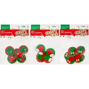 Craft with Fun felt decorations set CF OZDOBA BN FILC DEKORACJE 3MIX (assorted felt shapes, pack)