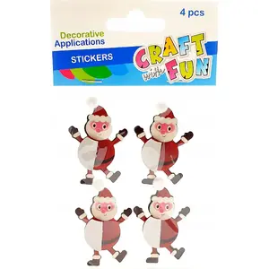 Sticker set Craft with Fun CFBN322 – decorative holiday stickers, 4 sheets, themed designs