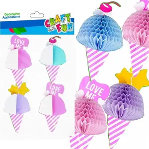 Craft with Fun decorative stickers CF668 — set of 4 harmonic ribbon designs (pack 12/144)