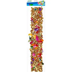 Craft with Fun decorative crystal embellishments CF676 — assorted colored small rhinestones, pack 12/144