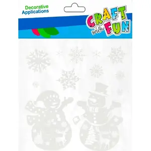 Window stickers Craft with Fun CFBN329 — snowman design set (decorative adhesive decals)