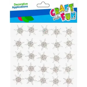 Dekoratīvu filca sniegpārsliņu komplekts Craft with Fun, 25 gab. (CFBN339)