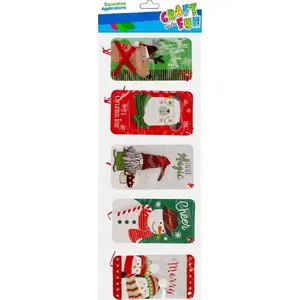 Craft with Fun gift tags BILECIK PREZENT CF BN 5pcs 3D mix PBH12/288