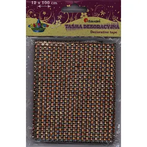Decorative Tape Titanum Taśma kryształki 12x100 cm — gold