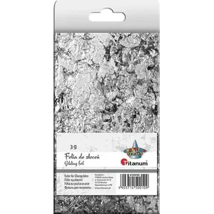 Leaf silvering foil flakes 3 g Titanum — decorative metal leaf for gilding and restoration
