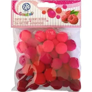 Decorative Pom Poms Astra 20 mm – Raspberry (Astra 396474)