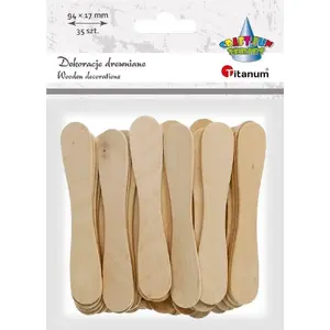 Wooden Stirring Sticks and Spoons Titanum 17×94 mm, 35 pcs