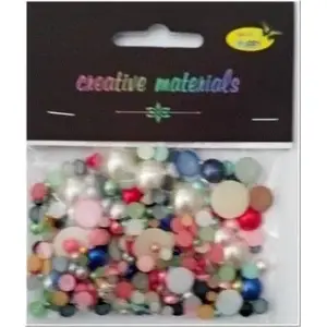 Paula Półperełki decorative half-pearls 25 g – small embellishments for crafts and nail art