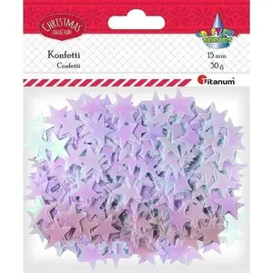 Titanum confetti stars 19 mm 30 g pale pink