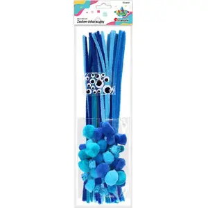 Craft kit Titanum set of wires, pom-poms and blue googly eyes — 80 pieces