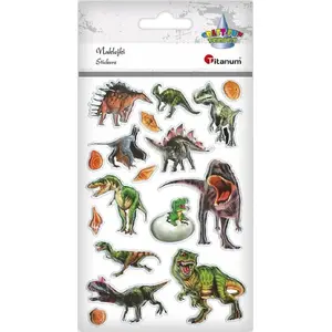 Soft 3D Stickers Titanum — Dinosaur Mix, 17 pcs