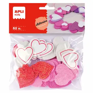 Craft foam sheets Apli AP13283 – craft foam pack in lilac, pink, red, white, 52 sheets (5 pieces per pack)